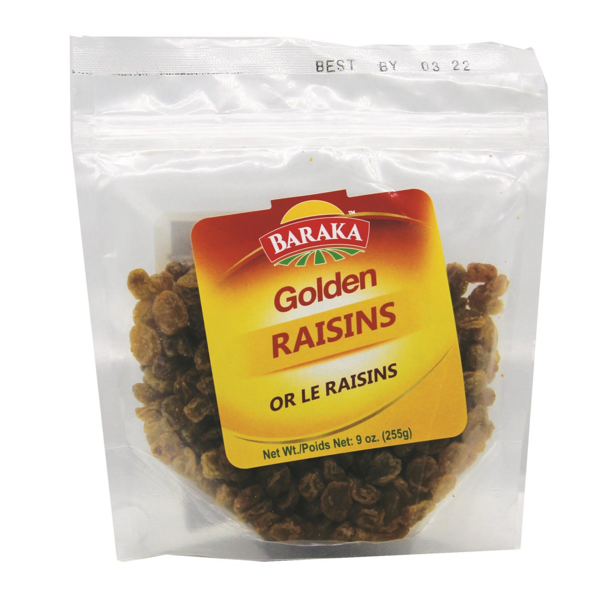 Golden Raisins in Pouch 8  "Baraka" packed 255g *